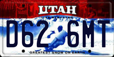 UT license plate D626MT