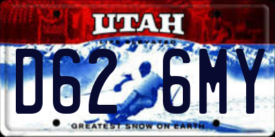 UT license plate D626MY