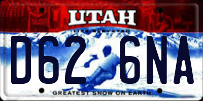 UT license plate D626NA