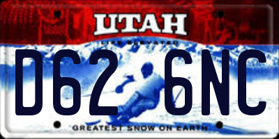 UT license plate D626NC