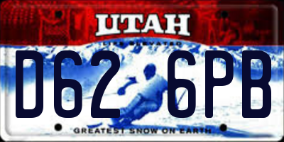 UT license plate D626PB