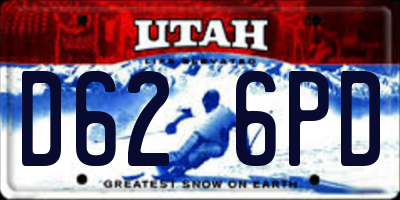 UT license plate D626PD