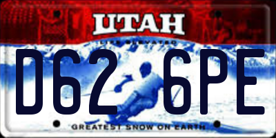 UT license plate D626PE