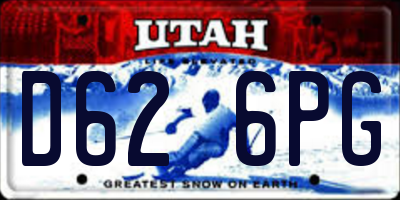 UT license plate D626PG
