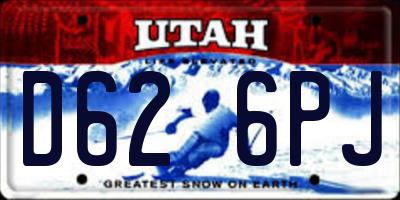 UT license plate D626PJ