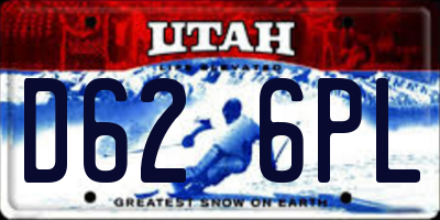 UT license plate D626PL