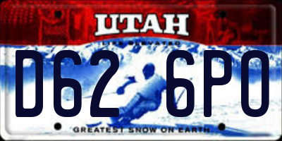 UT license plate D626PO