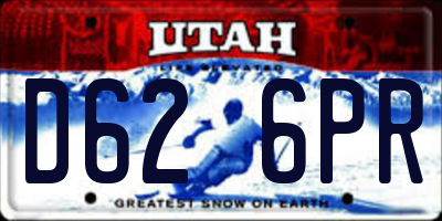 UT license plate D626PR