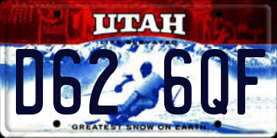 UT license plate D626QF