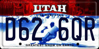 UT license plate D626QR