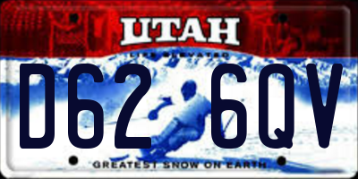 UT license plate D626QV