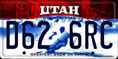 UT license plate D626RC