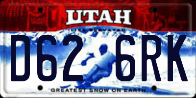 UT license plate D626RK