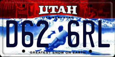 UT license plate D626RL