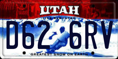UT license plate D626RV