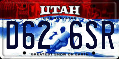 UT license plate D626SR
