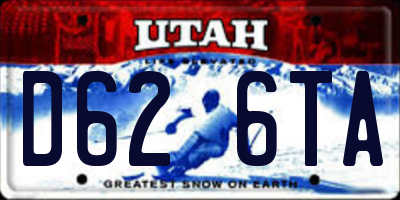 UT license plate D626TA