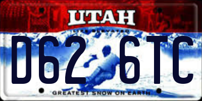 UT license plate D626TC