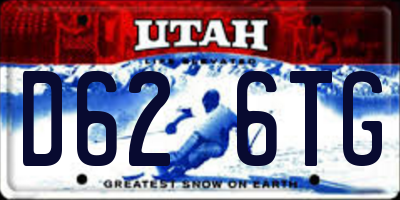UT license plate D626TG