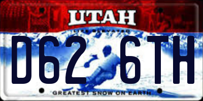 UT license plate D626TH