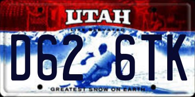UT license plate D626TK