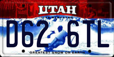 UT license plate D626TL
