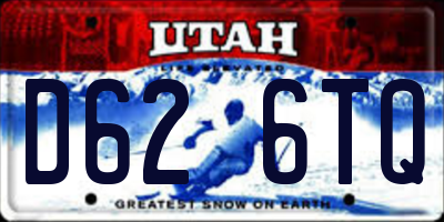 UT license plate D626TQ
