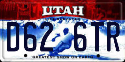 UT license plate D626TR