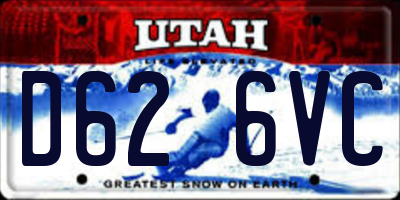 UT license plate D626VC