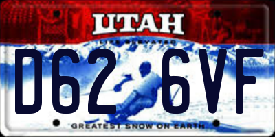 UT license plate D626VF