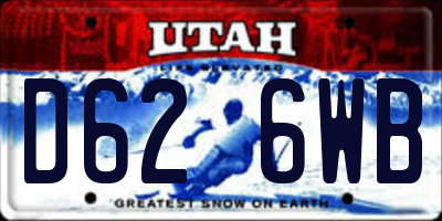 UT license plate D626WB