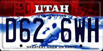UT license plate D626WH