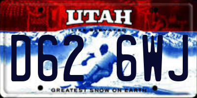 UT license plate D626WJ