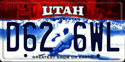 UT license plate D626WL