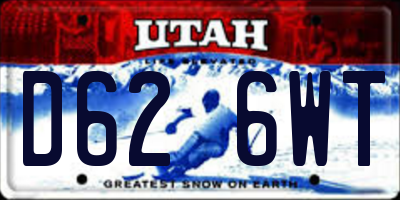 UT license plate D626WT