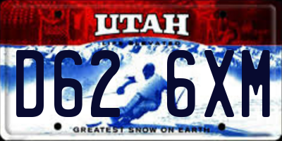 UT license plate D626XM
