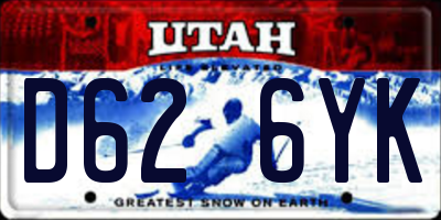 UT license plate D626YK