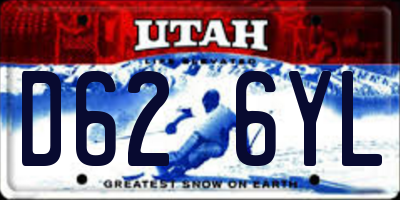 UT license plate D626YL