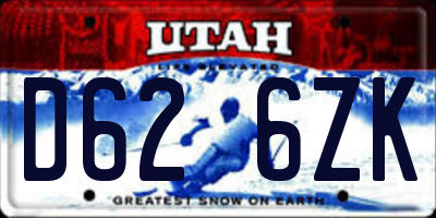 UT license plate D626ZK