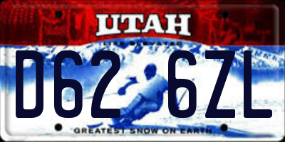 UT license plate D626ZL