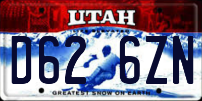 UT license plate D626ZN