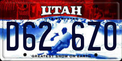 UT license plate D626ZO