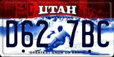 UT license plate D627BC