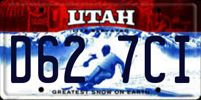 UT license plate D627CI