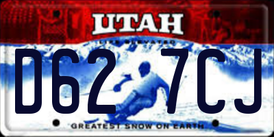 UT license plate D627CJ