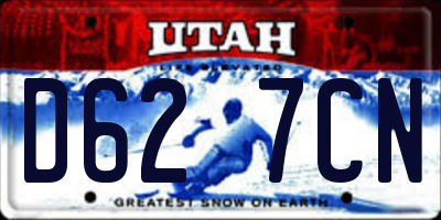 UT license plate D627CN