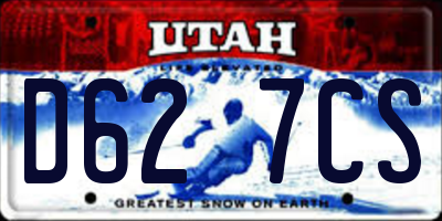 UT license plate D627CS