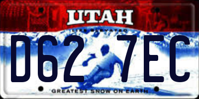 UT license plate D627EC