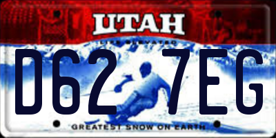 UT license plate D627EG