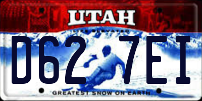 UT license plate D627EI